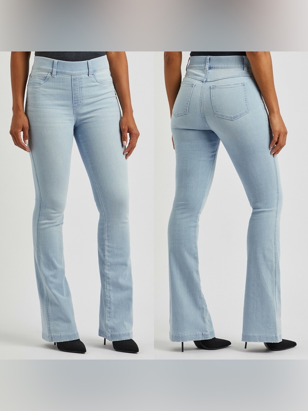 Spanx Flare Jeans in Retro Light Wash L